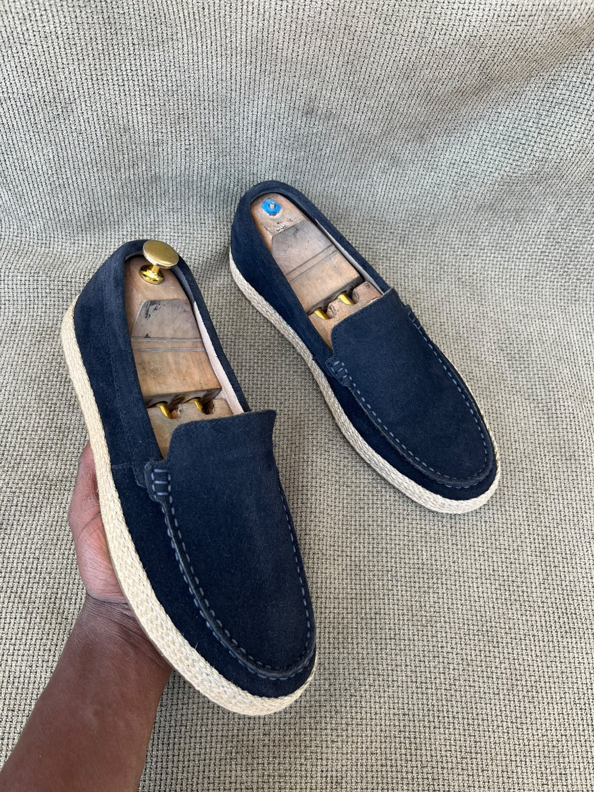 Suede slip ons size 40/6