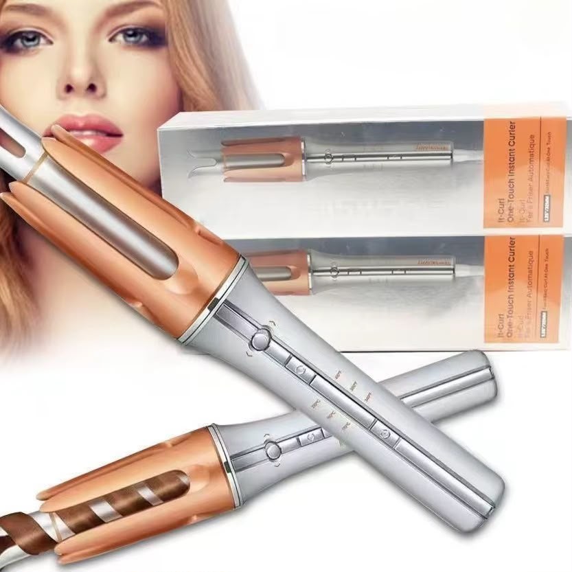 Automatic rotating hair curler - 32mm ceramic-coated barrel, 2-way rotation, and an anti-scald design